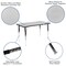 Flash Furniture 47.5 W, 76 L, 30.25 H, Chrome, Laminate, Particleboard, Plastic, Steel XU-GRP-16CH-A3048CON-48-GY-T-A-GG - alternate 8